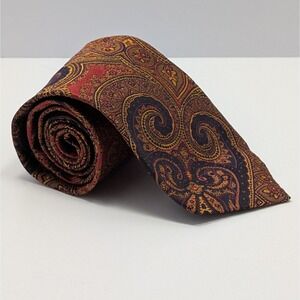 T Harris London Mens Silk Paisley Tie Hand Sewn Regency Royal Formal 60.5x3.5"